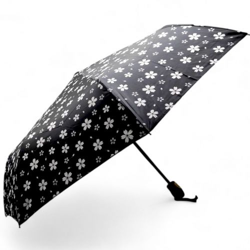 Парасолька складна, діаметр купола - 85 см (чорна)