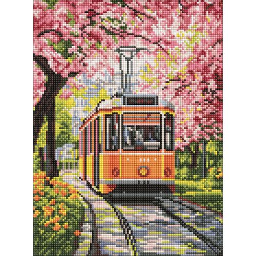 АЛМАЗНА МОЗАЇКА "КВІТУЧА ДОРОГА" 30х40 см