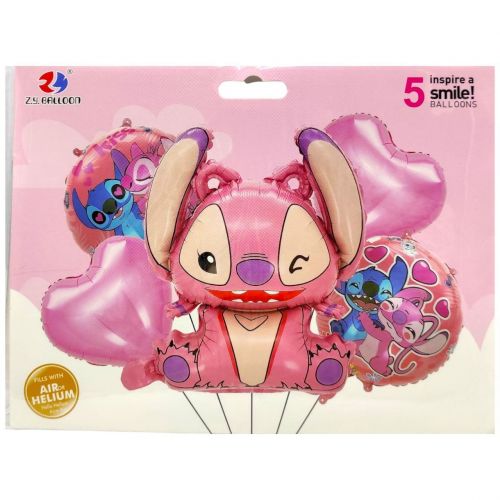 Набір фольгованих куль "Стiч" 5шт