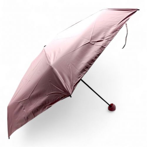 Парасолька механічна (висота - 53 см; діаметр купола - 82 см; довжина у складеному вигляді: 17 см) РОЖЕВА