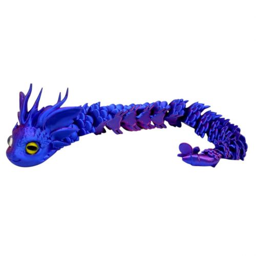 Іграшка рухлива 3D Королівський Дракон 32см (СИНІЙ)