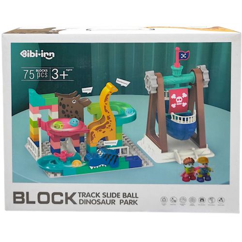 Конструктор на 75 деталей, “Динозаври”, фігурки для гри, в коробці