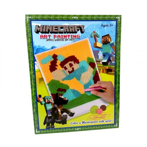 Набір для творчості "Майнкрафт" нитки, ручка, основа із липучкою, в коробці