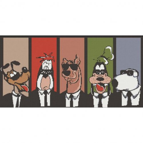 Алмазна мозаїка "Гуфі та ко" 40х80 см