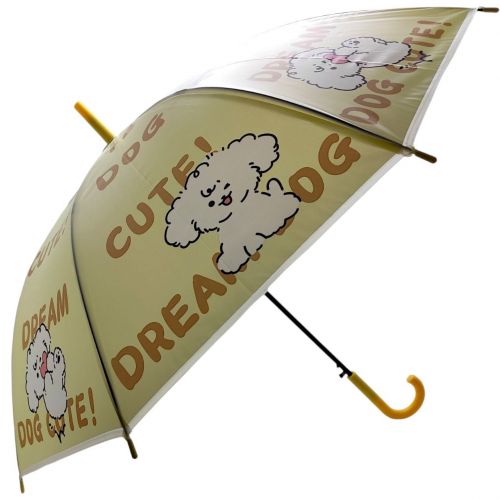 Парасолька-тростина, напівавтомат, довжина: 77 см, діаметр купола - 65 см (ЖОВТА)