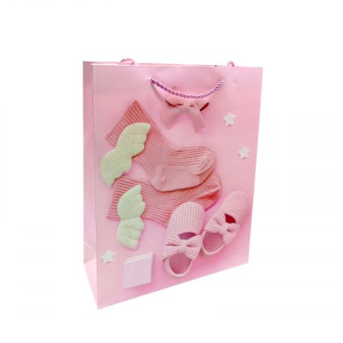 Пакет подарунковий 32*26*10 (РОЖЕВИЙ)