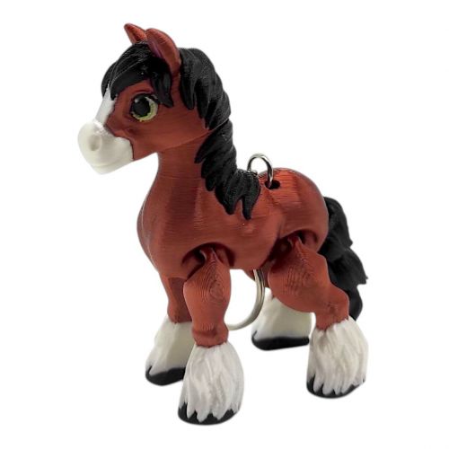 Брелок 3D друк "Конячка" мікс