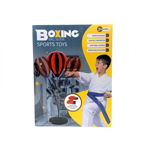 Боксерський набір груша, стійка, насос, регульована висота, в коробці