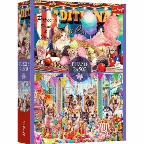 Пазли 2в1, 500 ел "Пухнасті друзі"