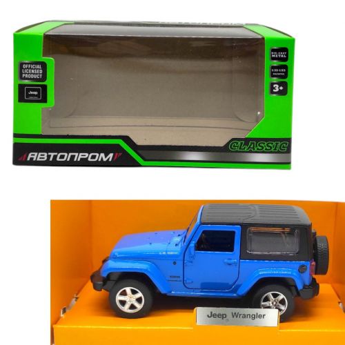 Машинка металева "АВТОПРОМ 1:42 JEEP WRANGLER", (СИНІЙ)