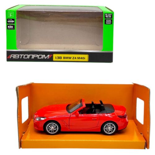 Машинка металева "АВТОПРОМ. 1:38 BMW Z4 M40i" (ЧЕРВОНА)