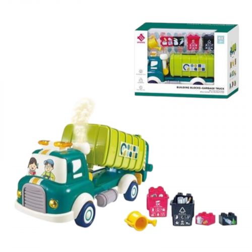 Спецтехніка інерція, підсвічування, звуки, парогенерація, рухомі елементи, конструктор, на батарейках, в коробці