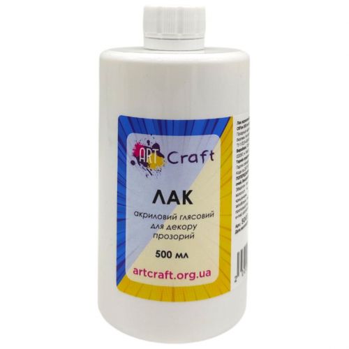 Лак акриловий глянсовий, 500 мл (0,5 л)