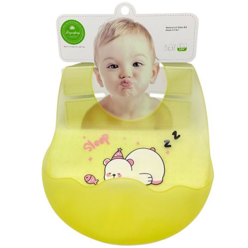 СИЛІКОНОВИЙ СЛЮНЯВЧИК (ЖОВТИЙ) ВЕДМЕДИК