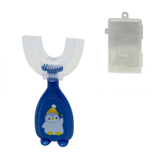 Дитяча зубна щітка-капа в футлярі (СИНЯ)