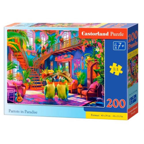 Пазли "Папуги в раю", 200 елементів