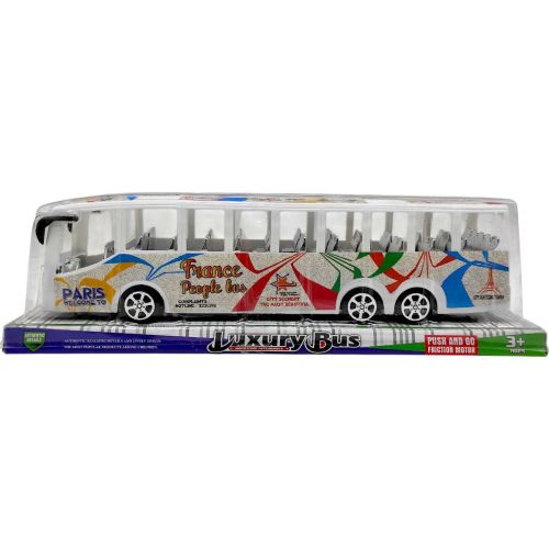 Автобус інерційний (БІЛИЙ) коробка - 35х10,5х8,5 см