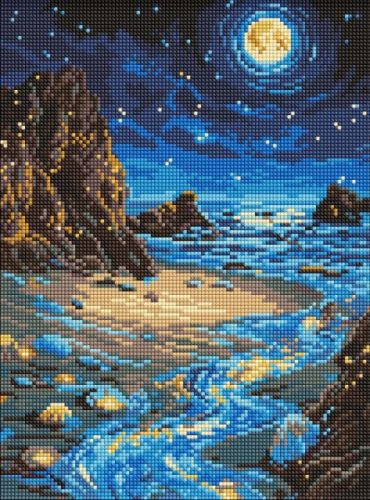 Алмазна мозаїка - "Сяючий берег" ©art_selena_ua, 30х40см