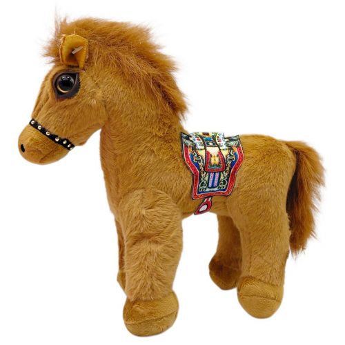 М'яка іграшка "Коник з сідлом" 20 см (КОРИЧНЕВА)