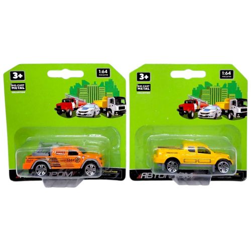 Машина металева АВТОПРОМ, 1:64, мікс видів (планшет 15,5*11,5*4 см)