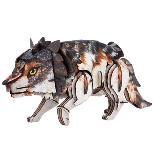 Тривимірна головоломка-конструктор серії Дикі тварини "Сірий вовк