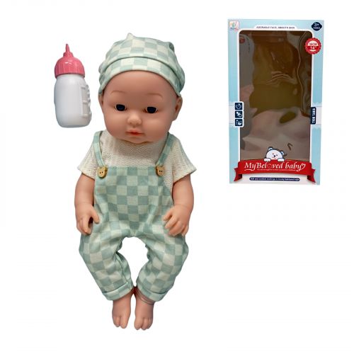 Пупс 35см (БЛАКИТНИЙ+БІЛИЙ КОСТЮМ)