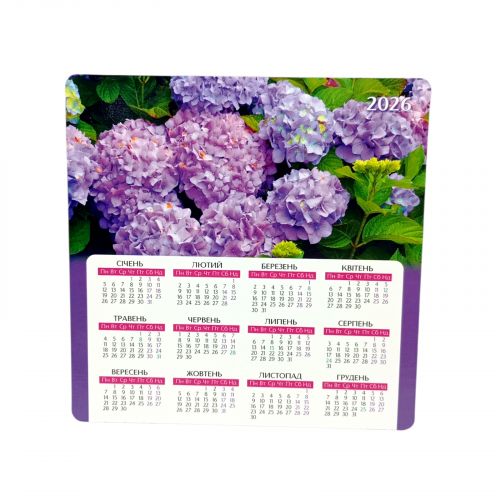 Календар на магніті 2026 рік. Квіти