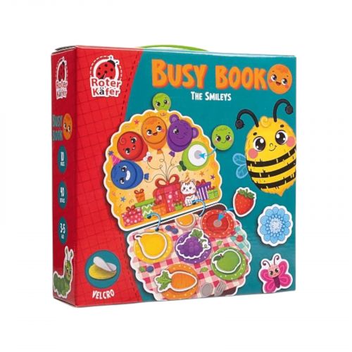 Гра розвиваюча з липучками. Бізі Бук. Смайлики.