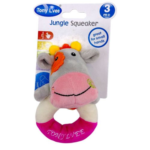 М`яка іграшка-брязкальце "TONY LVEE" (КОРІВКА)