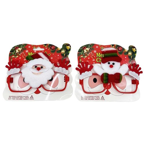 Окуляри новорічні "Санта, Сніговик" (мікс)