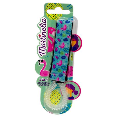 Обруч з резинкою для волосся (ФЛАМІНГО)