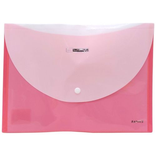 Папка пластикова на кнопці А4 (РОЖЕВА)