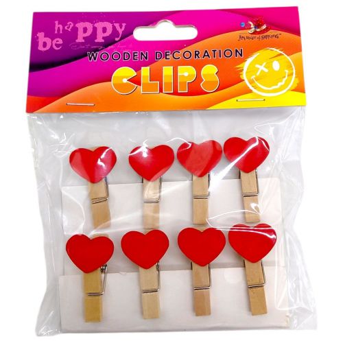 Деревʼяні декоративні затискачі, 8 шт