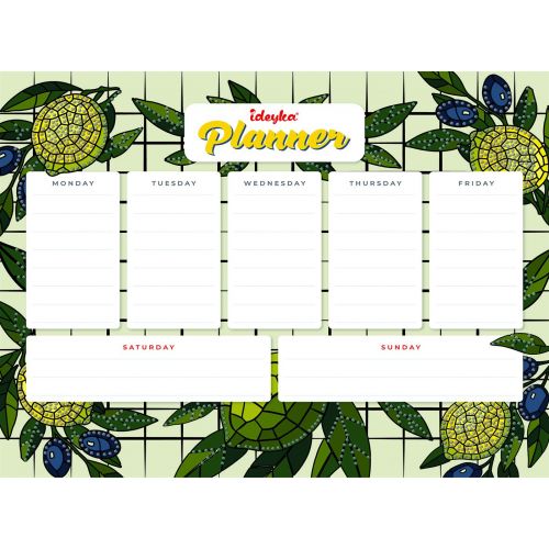 Планер на магнітній основі з алмазною мозаїкою "Лимони" 32х40см