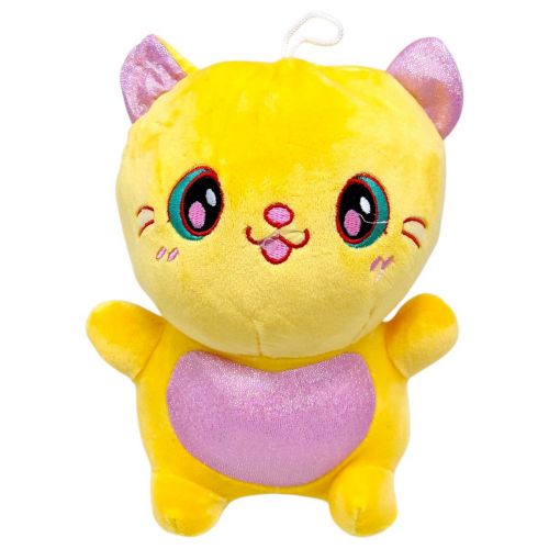 Мʼяка іграшка кольоровий котик 20 см (ЖОВТИЙ)