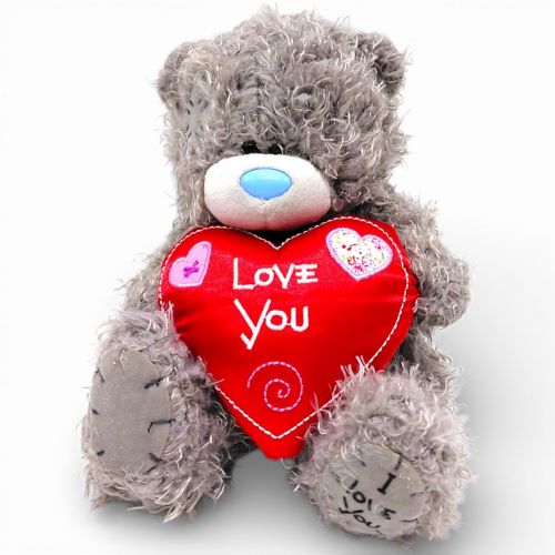 М'яка іграшка "Ведмедик" 16 см, з серцем