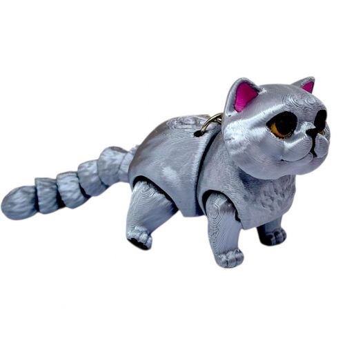 Брелок 3d друк "Кіт шарнірний"