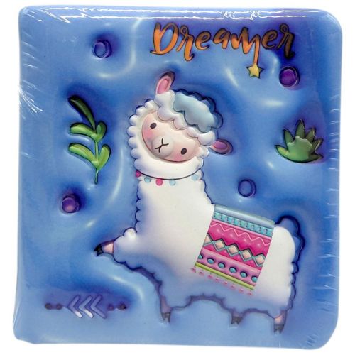 Блокнот 3D 10х9,5 см "Лама" (БЛАКИТНИЙ)