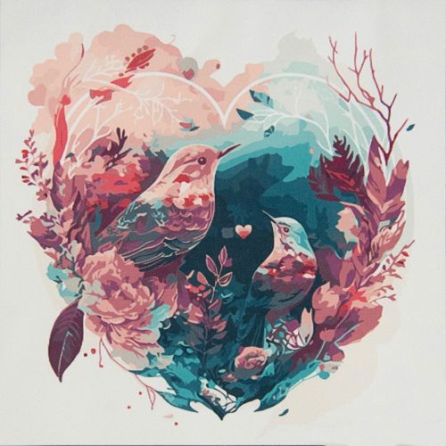 Картина по номерах "Кохання колібрі" 50х50 см