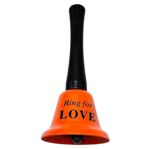 Дзвіночок довгий  "LOVE" 13 см (ПОМАРАНЧЕВИЙ)