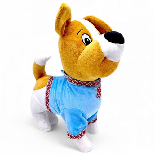 М'яка іграшка "Пес Патрон у вишиванці" 28 см (БЛАКИТНІЙ)