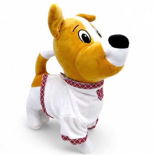 М'яка іграшка "Пес Патрон у вишиванці" 28 см (БІЛІЙ)