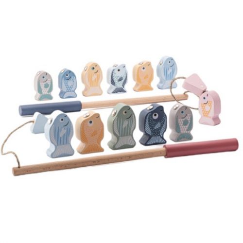 Дерев'яна іграшка "Магнітна рибалка з 2-ма вудками"