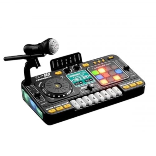 Музична установка 8 D 8 A (21) вбудований акумулятор 3.7 V, USB кабель, музика, піаніно, звукові ефекти, гра на швидкість, запис, підсвічування, мікрофон, в коробці