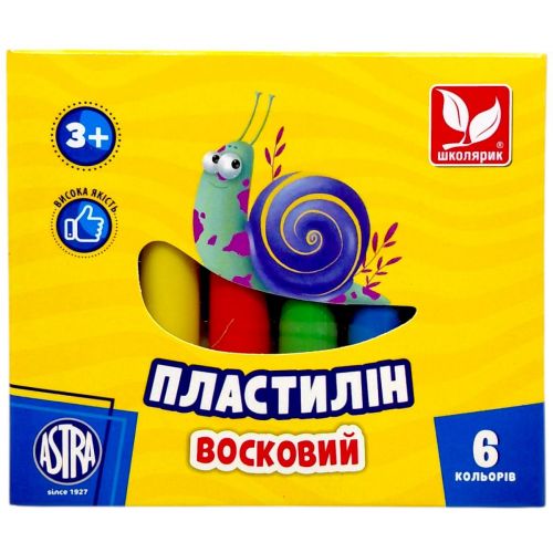 Пластилін круглий 6 кольорів