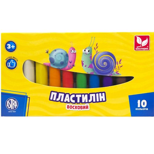 Пластилін восковий, круглий 10 кольорів