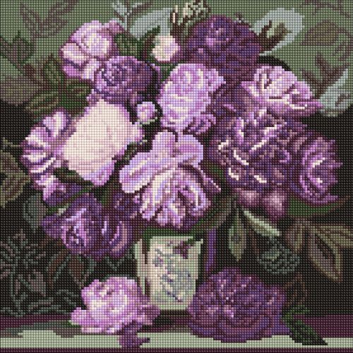 Алмазна мозаїка "Мелодія пелюсткових барв" 40х40 см