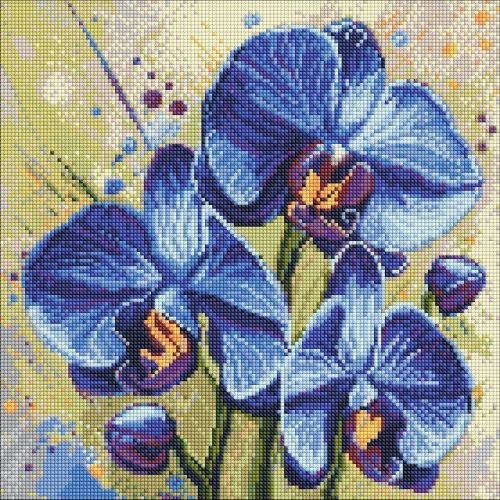 Алмазна мозаїка "Ніжна орхідея" 40х40 см