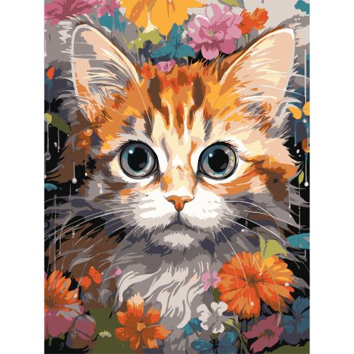 Картина по номерах "Руде кошеня" 30х40 см