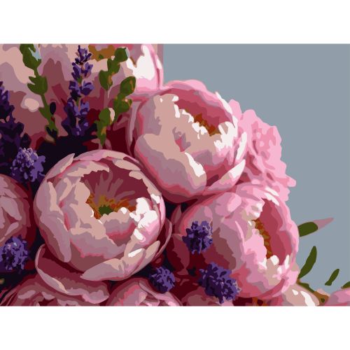 Картина по номерах "Пишні півонії" 30х40 см